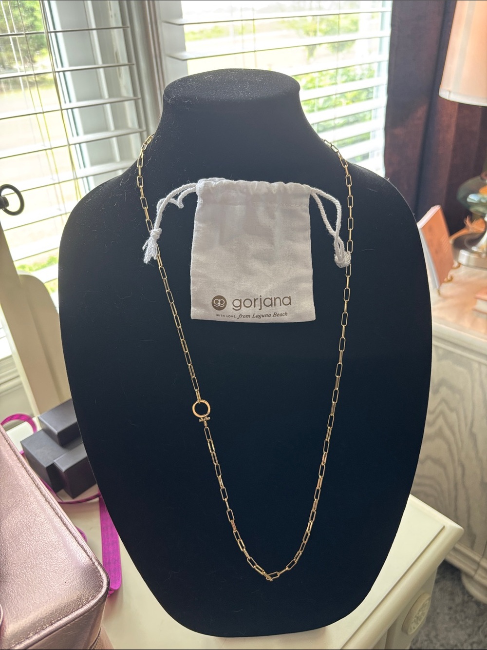 Gorjana Gold Parker 18k gold plated Paperclip Chain Necklace